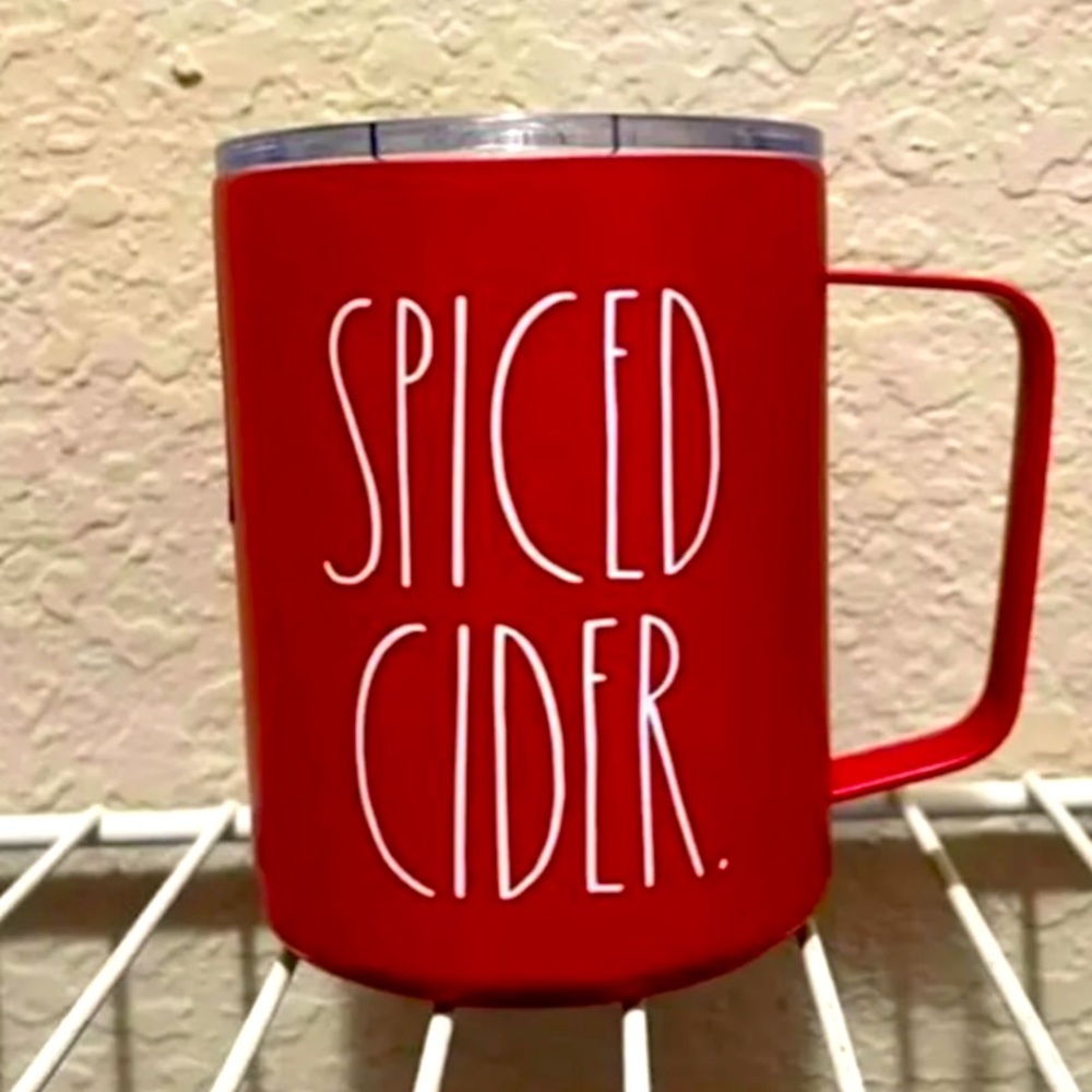 Rae Dunn Red & White “Spiced Cider” Fall Christmas Holiday Insulated Mug